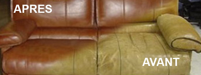Rénovation d'un canapé en cuir