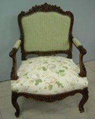 Recouvrement fauteuil Louis XV Apres
